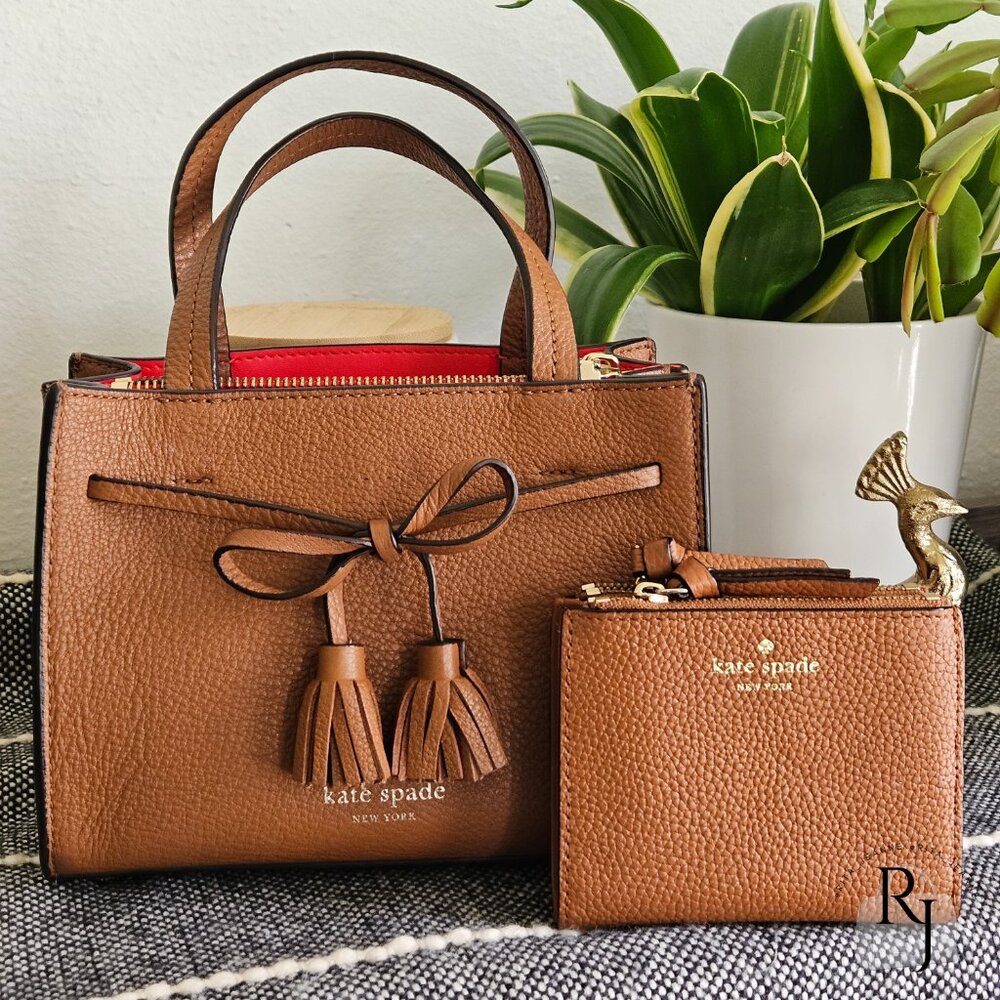 kate spade Hayes Street Isobel Small Satchel + Mulberry Street Wallet